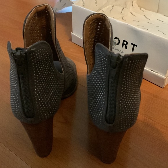 Report gray bootie never wore  the heel was too high. I love the style - Picture 2 of 5
